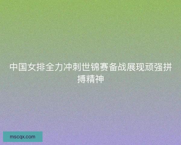 中国女排全力冲刺世锦赛备战展现顽强拼搏精神